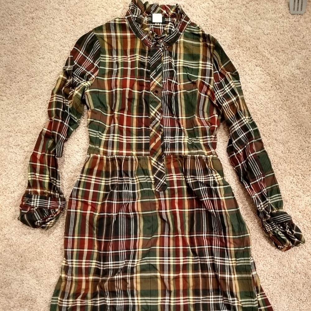 J-Crew Bridget Plaid Shirtdress